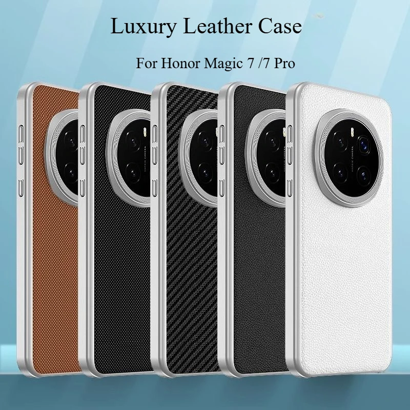 Funda para Honor Magic 7 Pro Lite, Funda de cuero de lujo para PC, Funda a prueba de golpes para Honor Magic7 Lite 7Pro Kevlar Stripe, Funda