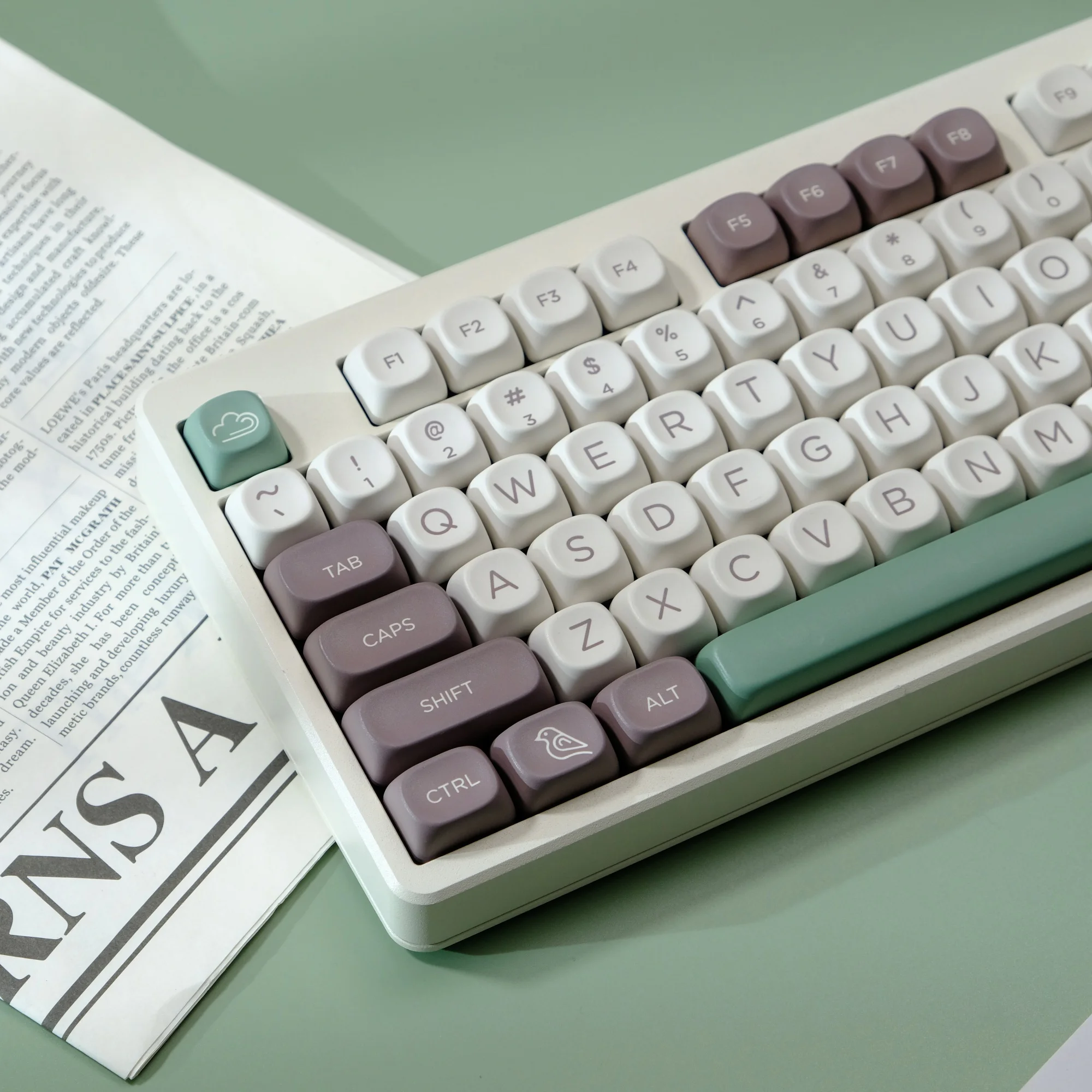 Teclas PBT Ursa MOA, sublimación de perfil para Wooting DrunkDeer Cherry MX Switch, Teclado mecánico para juegos, 126 teclas 6.25u 7u - imagen 3