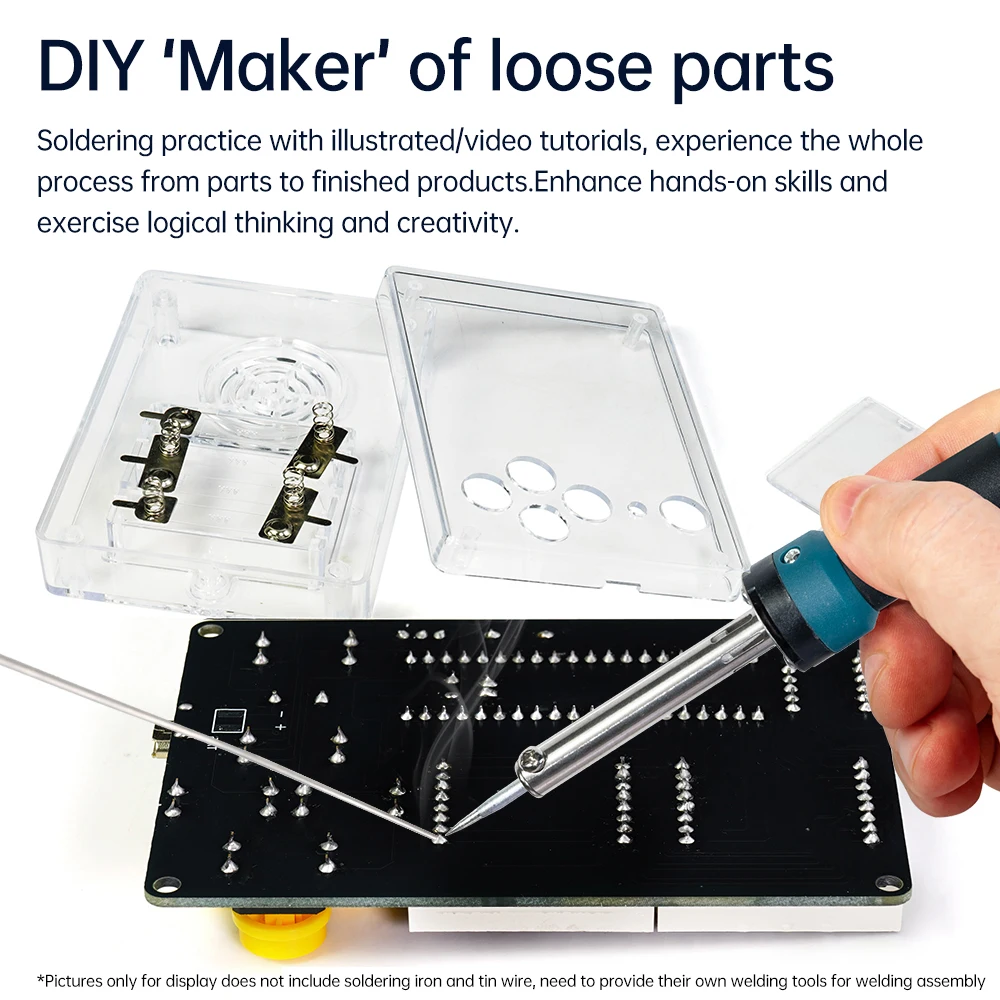 Kit de bricolaje para jugadores de píxeles, microcontrolador de bolsillo 51, circuito electrónico, experimento de enseñanza, módulo de práctica de soldadura - imagen 4