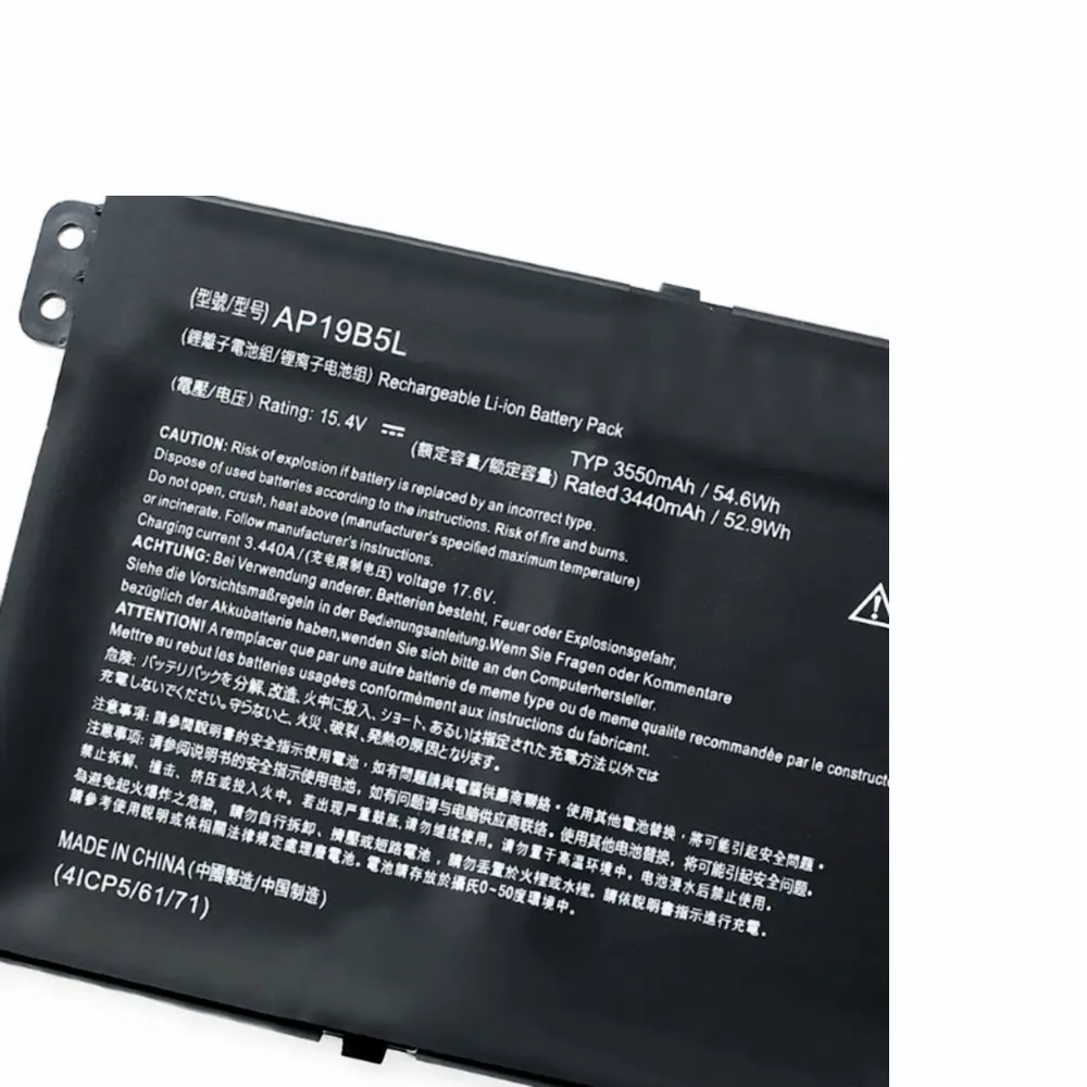 Nueva batería de ordenador portátil AP19B5L para Acer Aspire A515-44-R5XW A515-43 Sf314-42 SP314-21N-R5FR A515-44-R5XW Vero AV15-51 15,4 V 3550mAh - imagen 2