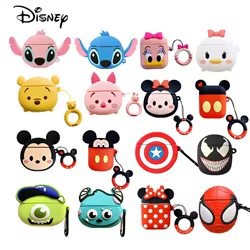 Funda para auriculares Disney Marvel para Airpods 1, 2, 3 Pro, funda protectora de silicona para auriculares inalámbricos con Bluetooth de Minnie y Mickey de dibujos animados