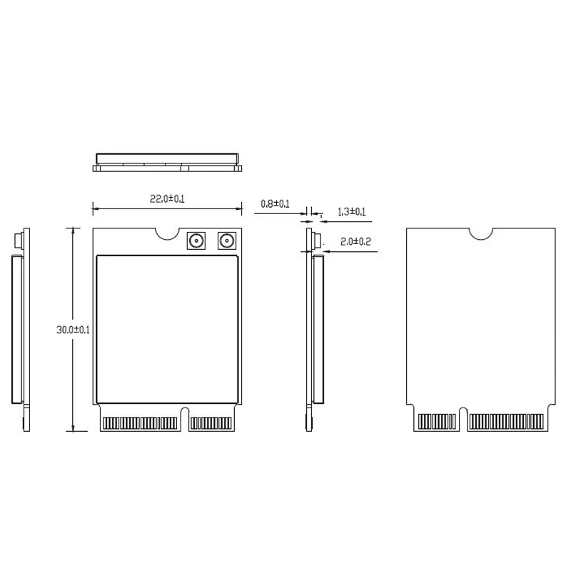 WLT639 QCA6391 2,4 GHz+5 GHz DBS Doble Banda Doble Corriente 802.11ax con BLE Milán Diseñado para WLAN/BT y Bajo - imagen 5