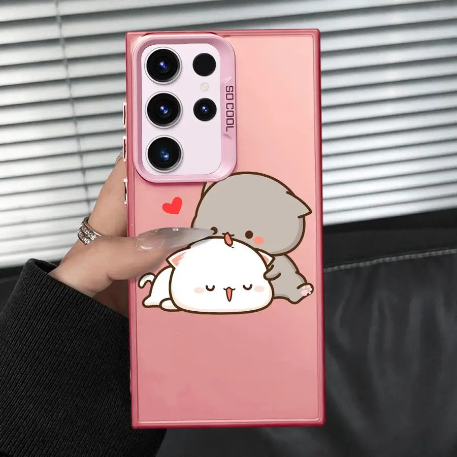 Funda trasera de teléfono con dibujos de pareja de gatos para Samsung Galaxy S25 S20 Plus S23 Note 20 Ultra S23 S22 S21 S24 FE - imagen 5