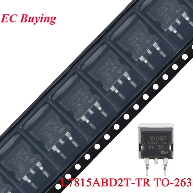 5 uds/1 ud L7815 L7815ABD2 L7815ABD2T L7815ABD2T-TR 7815 TO-263 1.5A Chip regulador de voltaje positivo IC circuito integrado