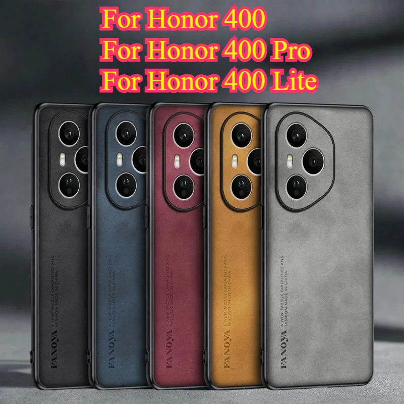 Funda de cuero PU lisa de lujo para Honor 400 Pro, funda protectora de silicona mate a prueba de golpes para teléfono, parachoques para Honor 400 Lite