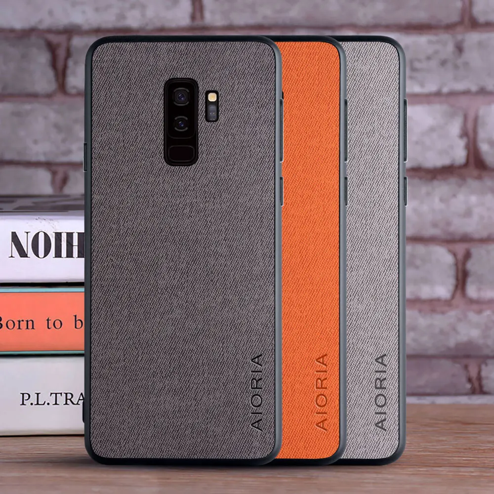 Funda textil para Samsung Galaxy S9 Plus S9 S8 Plus S8 sensación de tacto perfecto para Samsung Galaxy S9 Plus S9 S8 Plus S8