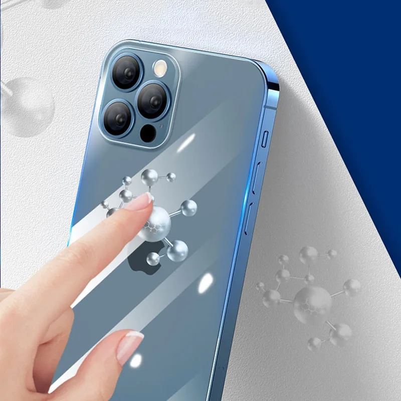 2 en 1 Len Glass + Back 9H vidrio templado para iPhone 12 Pro Max 13 mini 14 16 Plus Protector de pantalla trasera transparente película protectora - imagen 5