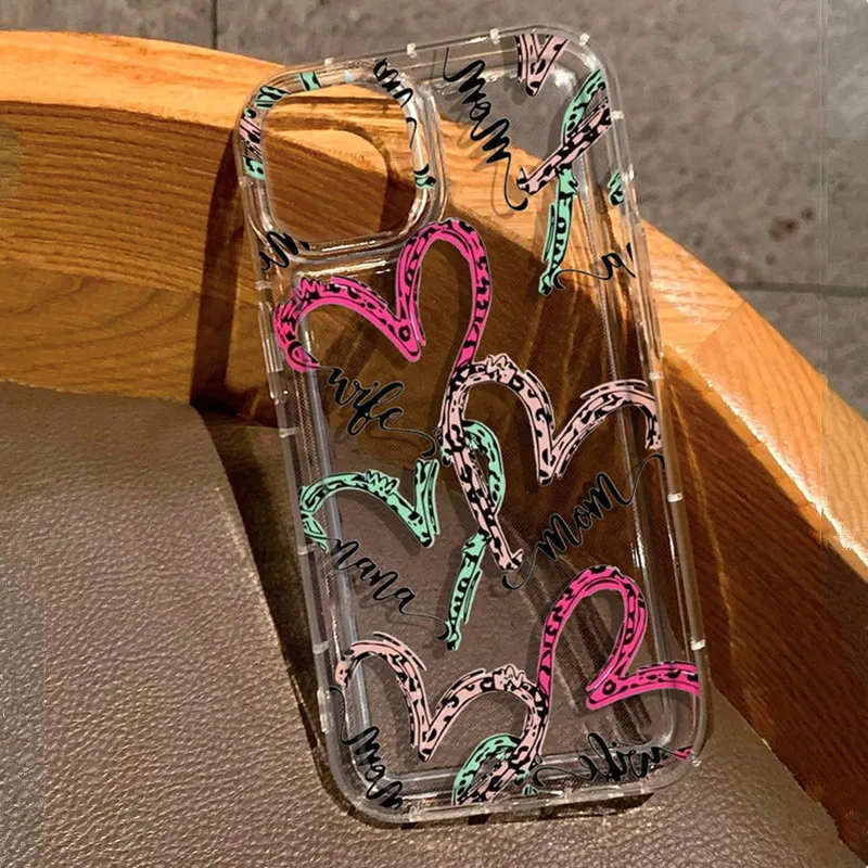 Funda de teléfono transparente con patrón Floral y corazón para Samsung Galaxy S25 S24 S23 Ultra 5G S22 Plus FE A15 A35 A55 A34 A54 funda suave de TPU - imagen 5