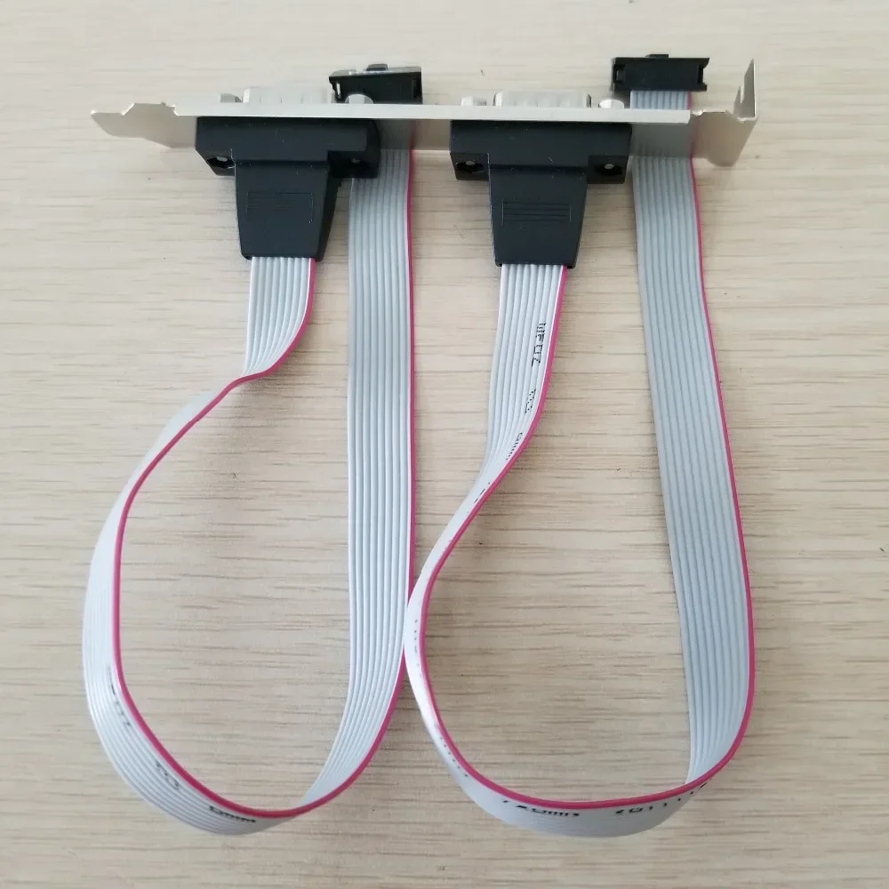 DB9 doble sirial RS232 Cable gabinete deflector soporte Cable COM puerto extensión 9 pines 26cm - imagen 4