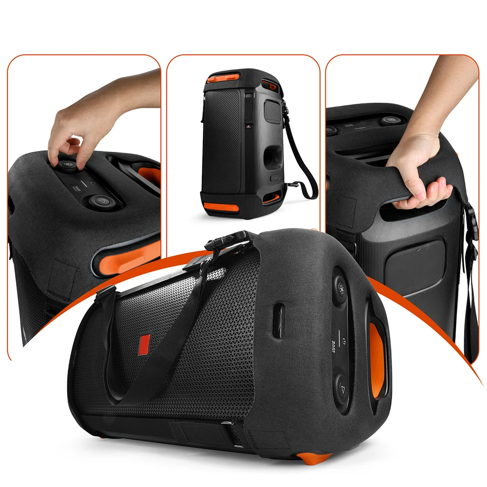 Portador de altavoz con doble correa para el hombro, funda protectora EVA, bolsa de soporte de viaje para JBL Partybox 110 - imagen 5