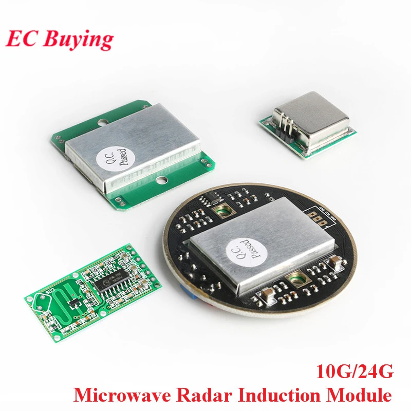 Sensor de Radar Doppler de microondas HB100 CDM324 10,525 GHz 24G módulo de interruptor de inducción para Detector de movimiento inalámbrico Arduino RCWL-0516