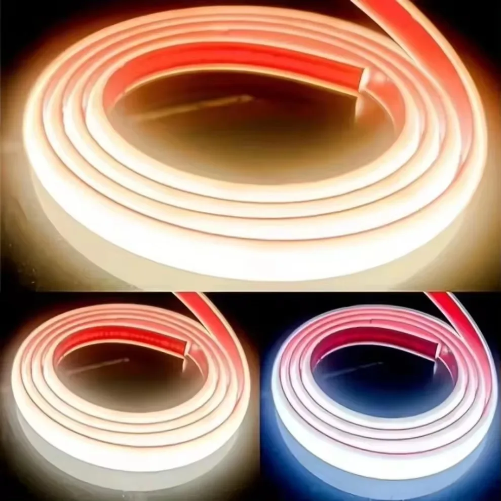 Tira de luces LED COB Flexible, 320LED/M CRI90 IP68, tubo de silicona COB, DC24V, forro de alta densidad, lámpara - imagen 3