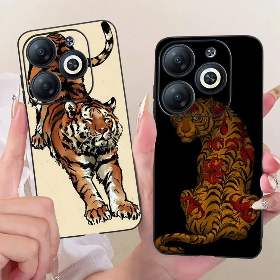 Funda de teléfono con estampado bonito 2025 para Infinix Smart 8, fundas blandas de silicona negra para Infinix Smart8 8 Pro X6525 X6525B, fundas para parachoques - imagen 3