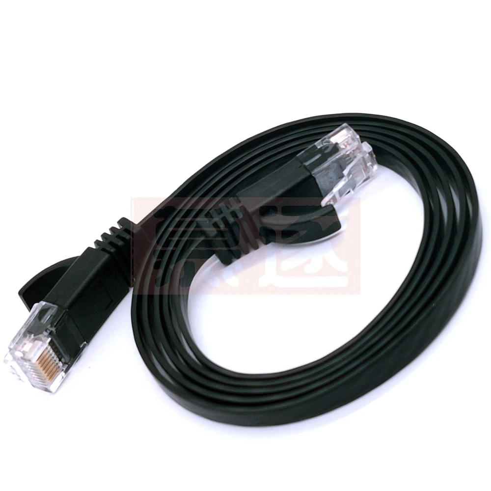 Cable Ethernet RJ45 Cat6 Lan Cable RJ 45 Cable de red plano Cable de conexión para módem, enrutador, TV, panel de conexión, PC, computadora portátil 90 grados - imagen 3