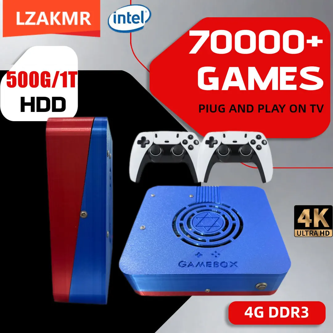 Consola de juegos Retro I3-3110M GD10 Plug and Play Win11 1T HDD 70000 + juegos para Wii PS2 N64 PSP GameCube N64 mango inalámbrico - imagen 2