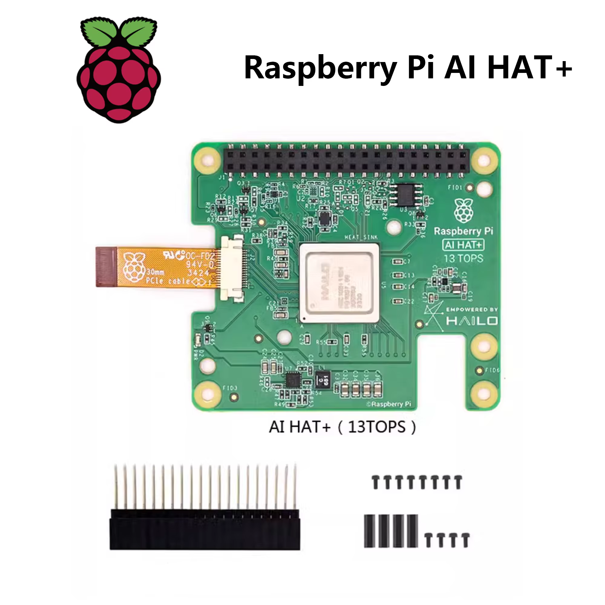 Nuevo Raspberry Pi AI HAT +, acelerador AI de red neuronal Hailo incorporado para Raspberry Pi 5,13 TOPS/26 TOPS opcional - imagen 3