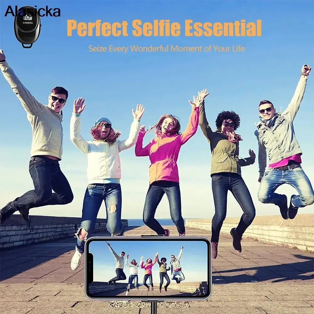 Mini controlador inalámbrico de Control remoto compatible con Bluetooth, temporizador automático, palo de cámara, botón de Selfie de liberación de obturador - imagen 5