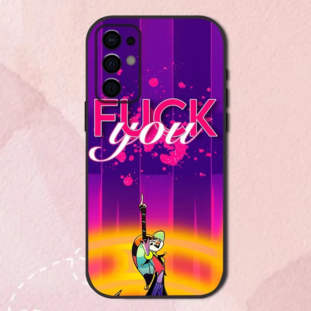 Funda de teléfono de dibujos animados de Anime para Samsung S24,S21,S22,S23,S30,Ultra,S20,Plus,Fe,Lite,Note,10,9,5G H-Helluva Boss, carcasa suave negra - imagen 2