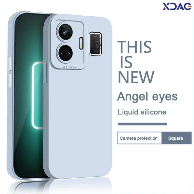 Funda de teléfono a prueba de golpes para OPPO Realme GT 5 3 GT5 240W GT3 5G Original Angel Eyes mate Color puro bolsa de cubierta de silicona líquida suave - imagen 2