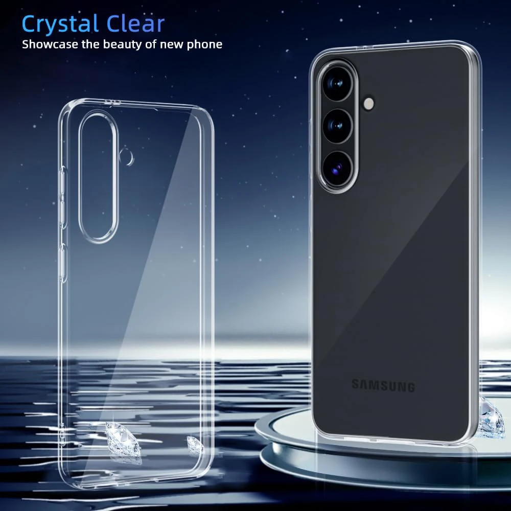 Funda suave de silicona ultrafina para Samsung Galaxy S24 S23 FE S22 funda trasera Ultra transparente para Samsung S24 + S 23 22 24 Plus TPU - imagen 2