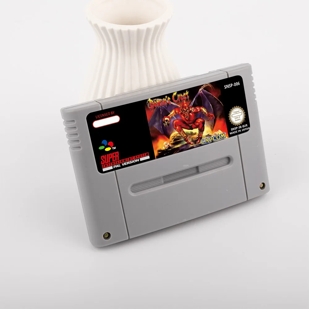 Juego de acción Demon's Crest para tarjeta de juego SNES de 16 bits para consola de videojuegos SNES versión EUR PAL para Nintendo