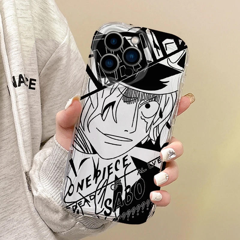 O-One Pieces Ace Nami Anime funda de teléfono para iPhone 16 Pro Max 15 14 13 12 11 8 7 Pro X XR XS Max cubierta transparente a prueba de polvo - imagen 4