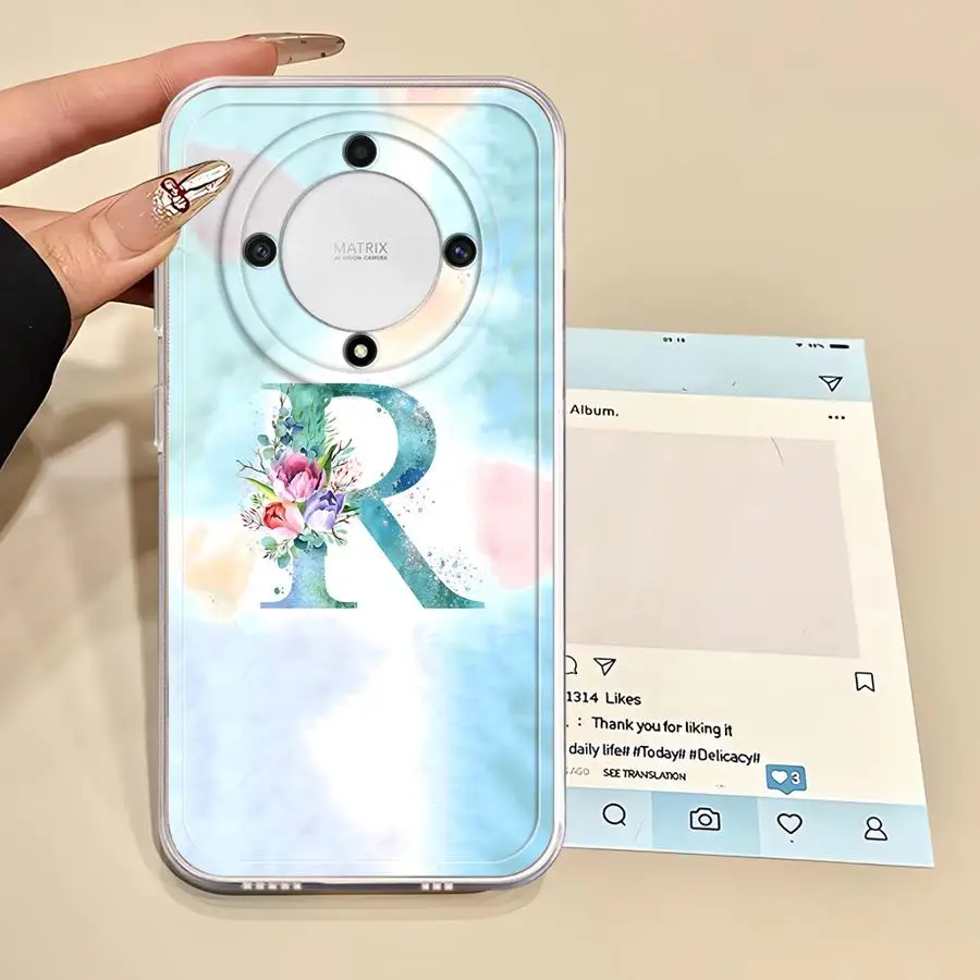 Funda de teléfono suave para Honor X8b X9b X7b Y9 Prime 2019 90 Lite X9a letras exquisitas P - imagen 4