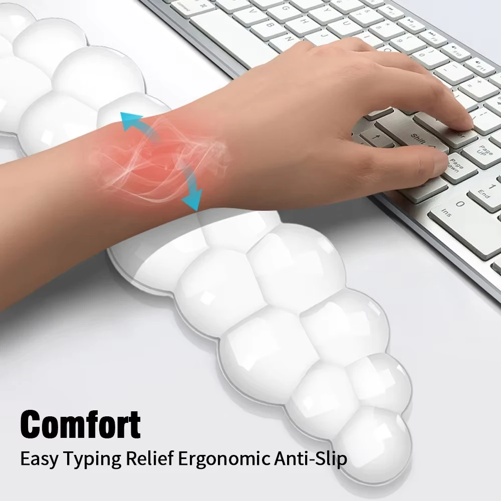 Reposamuñecas para teclado y ratón, ergonómico, para escribir en la oficina, protege la relajación, alfombrilla para ratón con memoria para la muñeca, alfombrilla para ratón para ordenador portátil - imagen 2