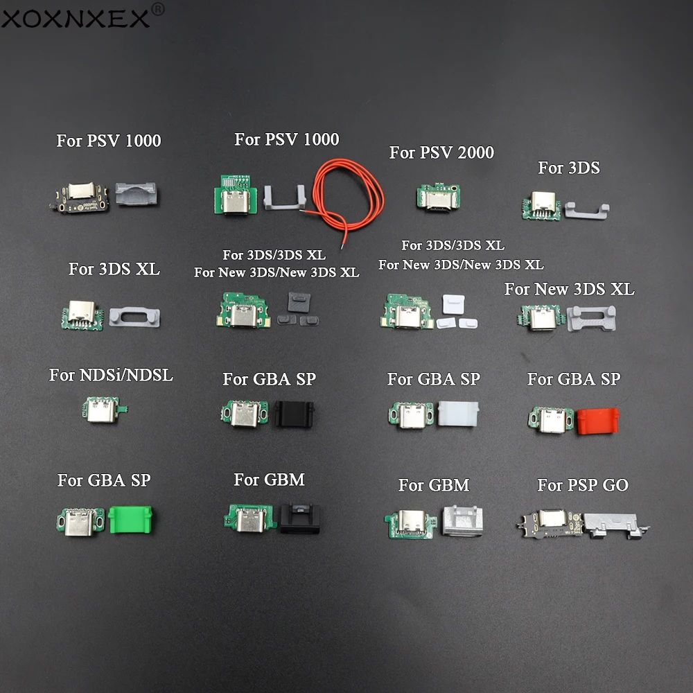 Para el nuevo puerto de carga 3DS XL y GBM convertir a USB-C Mod USB tipo C enchufe de carga para PSV1000 PSV2000 PSP Go
