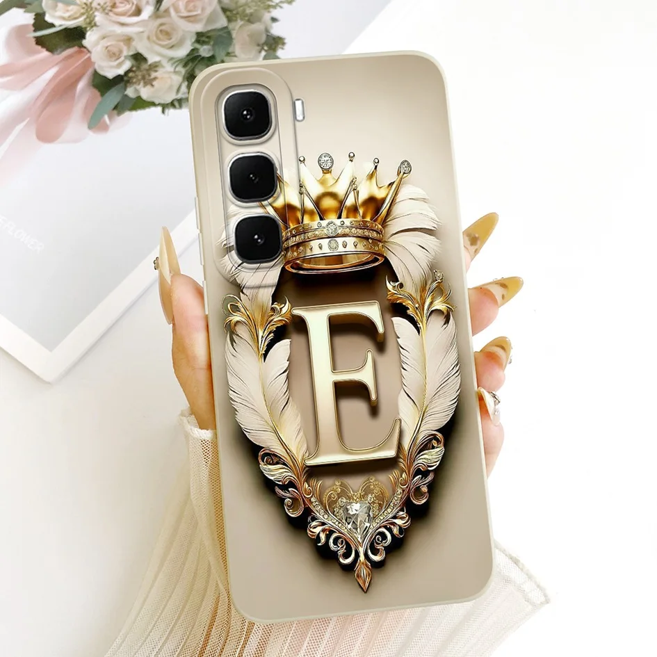 Para Infinix Hot 60 Pro funda Hot 60 Pro Plus cubierta Retro letra corona funda protectora de silicona suave para Hot 60 60i 4G Hot60 Capa - imagen 3