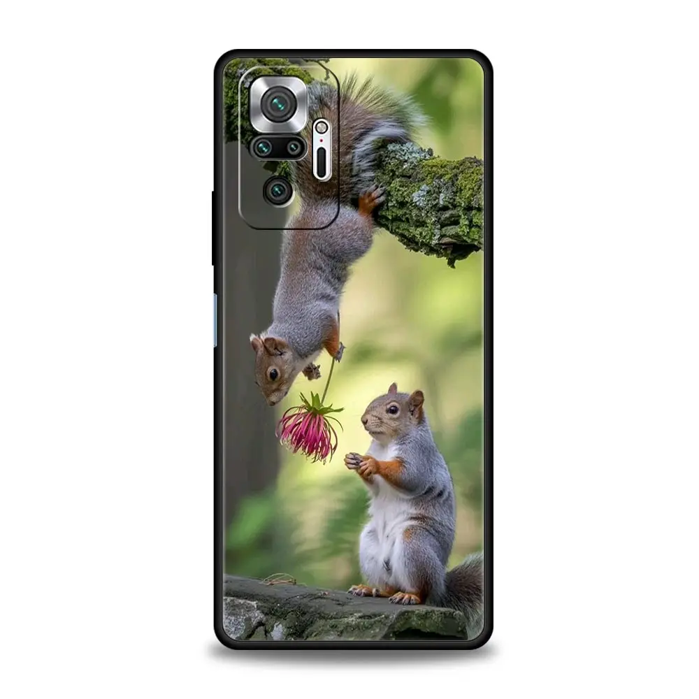 Funda de teléfono con dibujos de animales, oso, zorro, ardilla, para Xiaomi Redmi Note 14, 13, 12, 5G, 11, 10 Pro Plus, 4G, 9S, 14C, 13C, 12C, 10C, 9C, 9A - imagen 3
