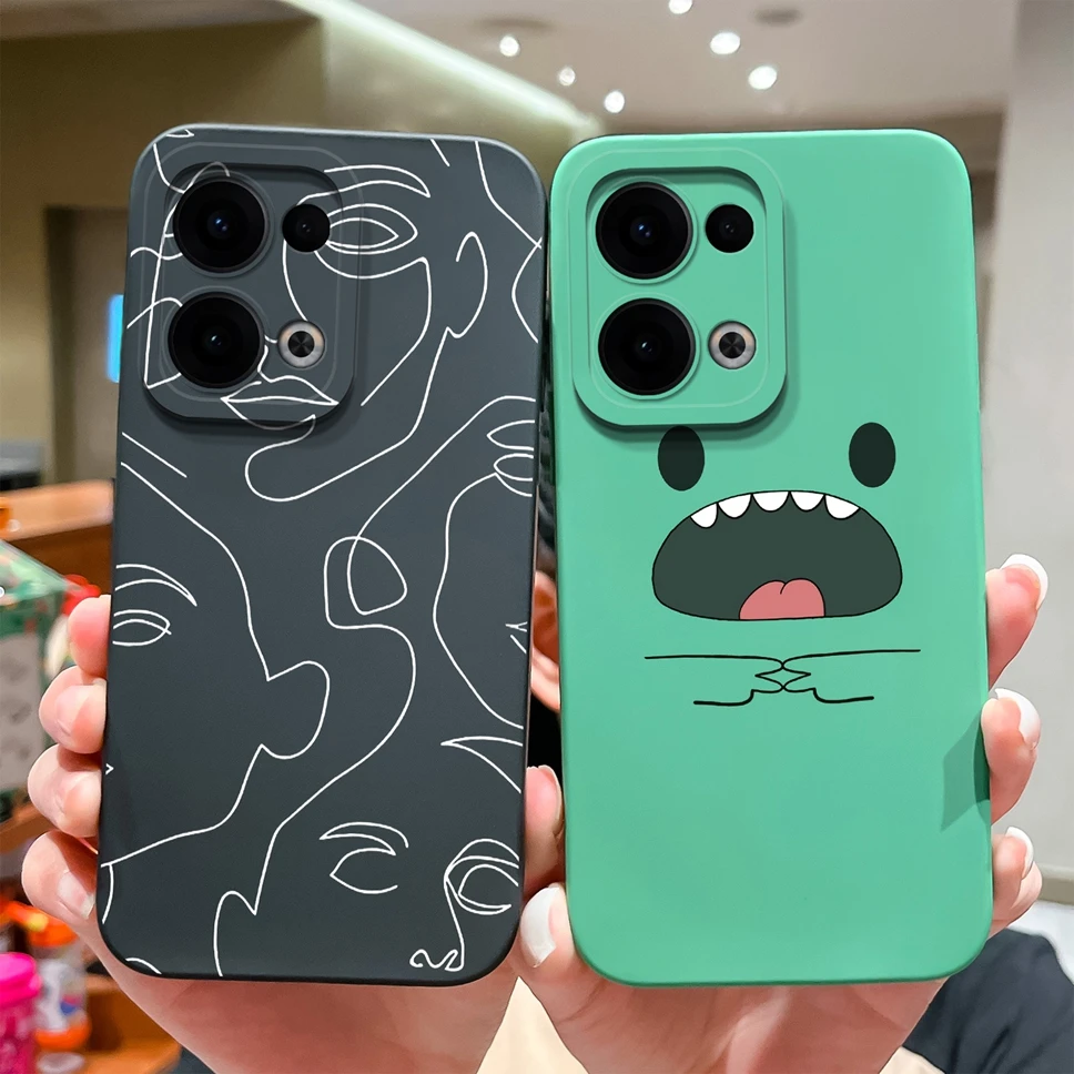 Funda para Oppo Reno 13 Pro 5G Capa lindo patrón de dibujos animados Funda protectora trasera de silicona para Oppo Reno13 Reno13Pro 5G Funda Coque - imagen 2