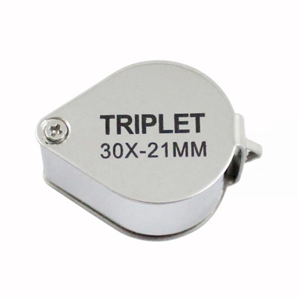 30X 20X 10X joyería de Metal lupa joyeros herramienta para ojos joyería lupa plegable lente de cristal lupa - imagen 4