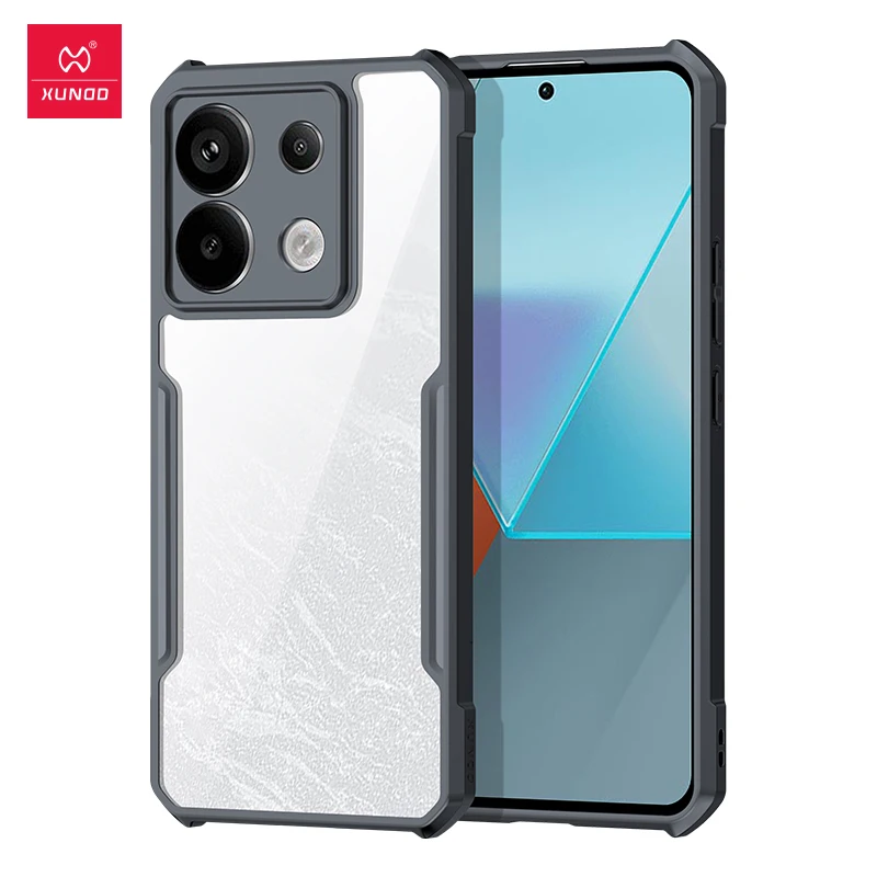 Xundd-funda trasera transparente para Xiaomi Poco X6 X5 Pro carcasa protectora de lujo a prueba de golpes, fundas de teléfono transparentes lisas - imagen 3