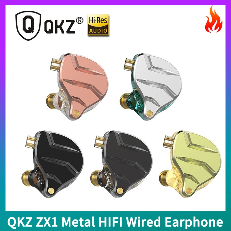 QKZ-auriculares inalámbricos ZX1 de Metal, dispositivo de audio HIFI, Subwoofer, con cancelación de ruido, Monitor deportivo para videojuegos y música - imagen 2