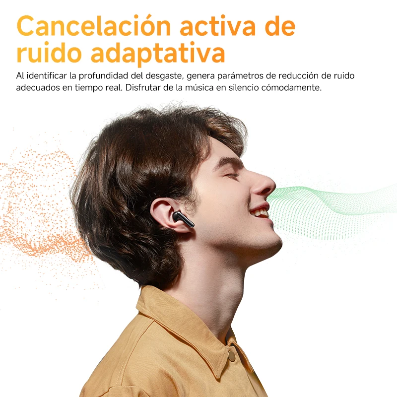 QCY-auriculares inalámbricos con Bluetooth 5,3, dispositivo de Audio de alta resolución, LDAC, 6 micrófonos, AI, HD, conexión multipunto, AilyBuds Pro + ANC, HT10 - imagen 4