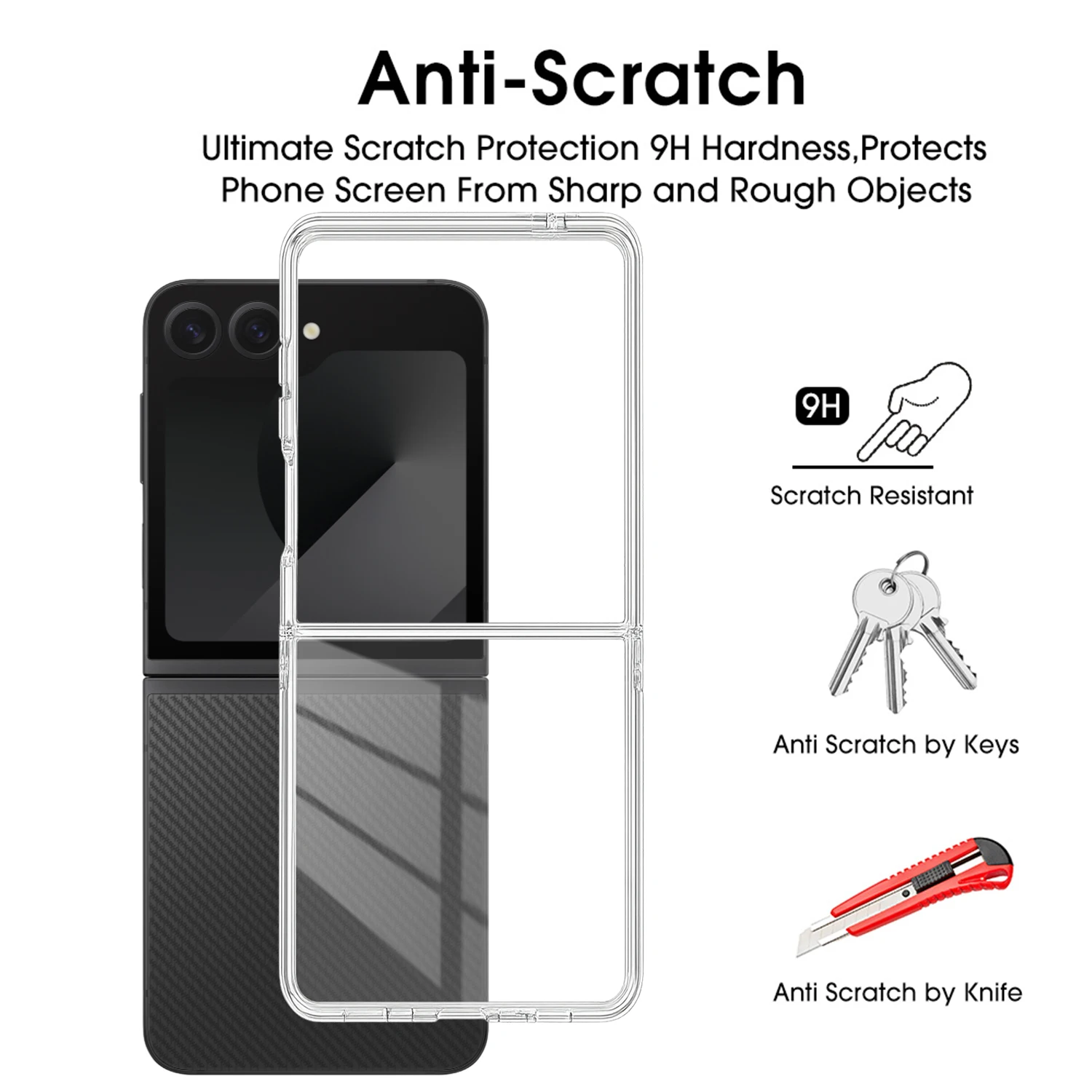 Para Samsung Galaxy Z Flip 7 Flip7 funda dura transparente para PC funda de teléfono plegable transparente delgada para Samsung Z Flip 7 ZFlip7 - imagen 5