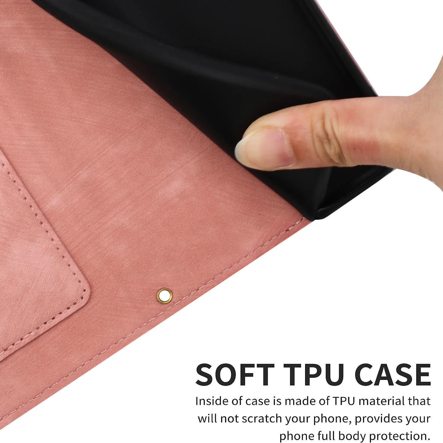 Funda de cuero con patrón de flores para IPhone, carcasa con correa de mano para tarjetas, compatible con modelos 14 Pro Max, 15, 13, 12, 11, X, XS, XR, 7, 8 Plus, SE2022 - imagen 3