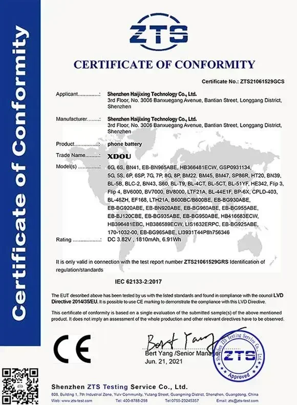 Batería XDOU de capacidad Real de 1420mAh para iPhone 4 4G IP4, batería recargable de alta capacidad para teléfono - imagen 5