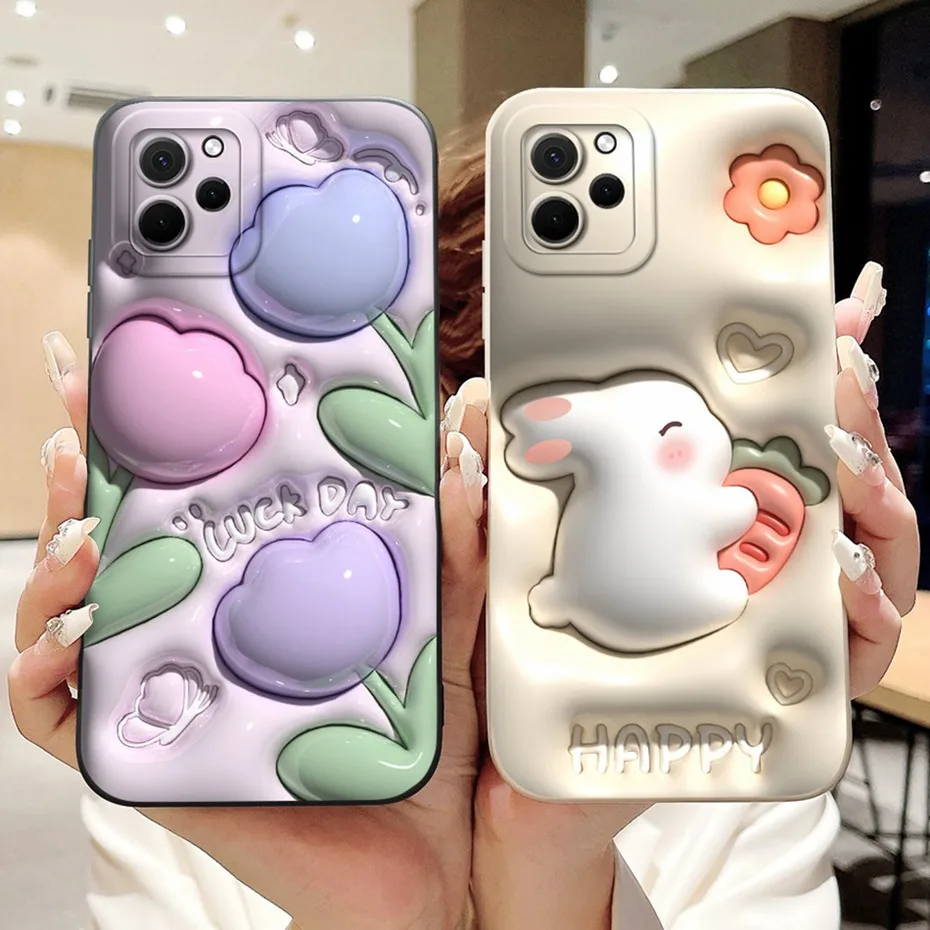 Funda protectora de lente para Huawei Nova Y61 / Nova Y62 NovaY62 Plus, bonita funda de silicona suave con dibujos animados para NovaY61 Y62Plus - imagen 3