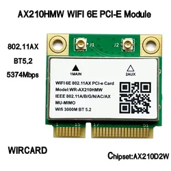 Tarjeta WiFi 6E Intel AX210 PCIe – 5374 Mbps Bluetooth 5.2