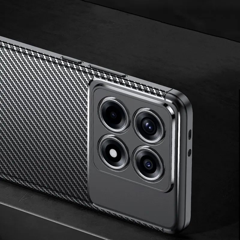 Para Xiaomi 14T Pro funda Xiaomi 14T Pro Fundas Coque Shell de lujo de negocios de fibra de carbono funda protectora trasera Xiaomi 14T Pro - imagen 5