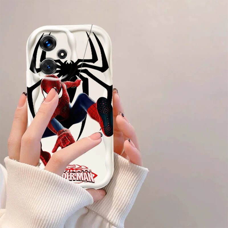 Marvel Spider-Man Art Cool para Xiaomi Redmi Note 13 12 12S 11S 11 10 9 8 10A 9C 9T Pro Plus 5G Wave Oil Back Phone Case - imagen 3
