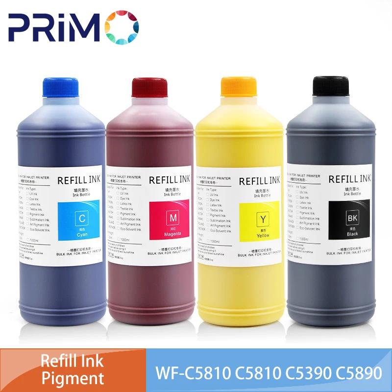Tinta de recarga de pigmento de 1000ML, T11, T9441, T942, Epson, Epson, Workforce Pro, WF, C5710, C5210, C5790, C5290, C5890, C5810, C579R