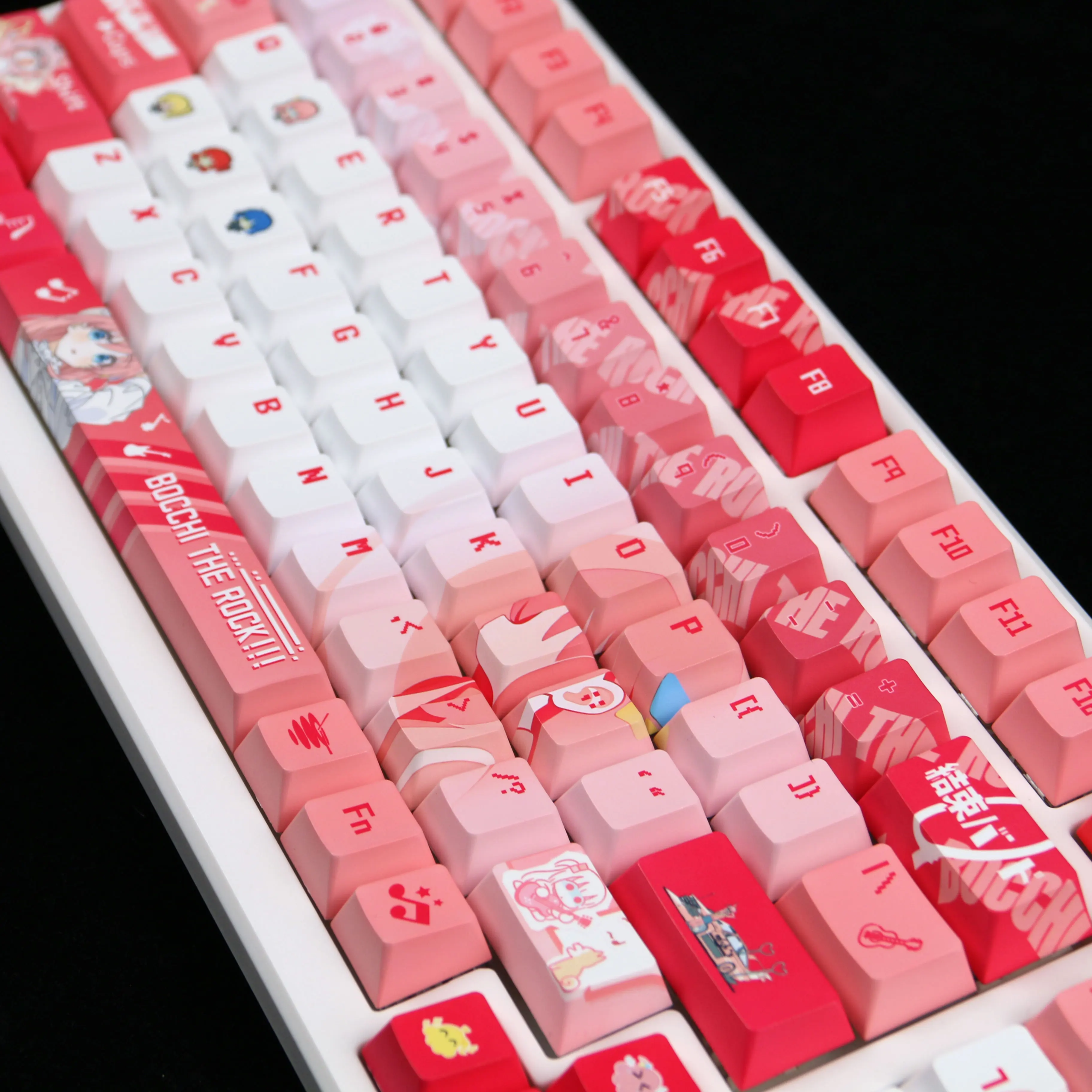 120 teclas Bocchi The Rock Keycap Cherry Profile raíz japonesa Pbt Anime Teclado mecánico accesorios regalos coleccionables Keycap - imagen 4