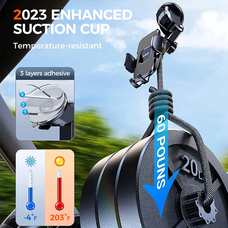 Joyroom Soporte Universal para Móvil Coche – Salpicadero y Parabrisas - imagen 4