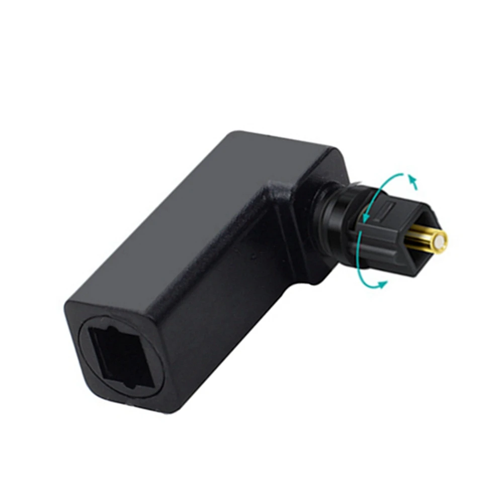 Adaptador de TV por cable óptico Toslink con rotación de 360 grados, adaptador de cable de audio óptico digital M/F de 90 niveles, ángulo recto macho y hembra - imagen 4