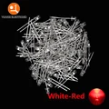 3MM White-Red 100pcs