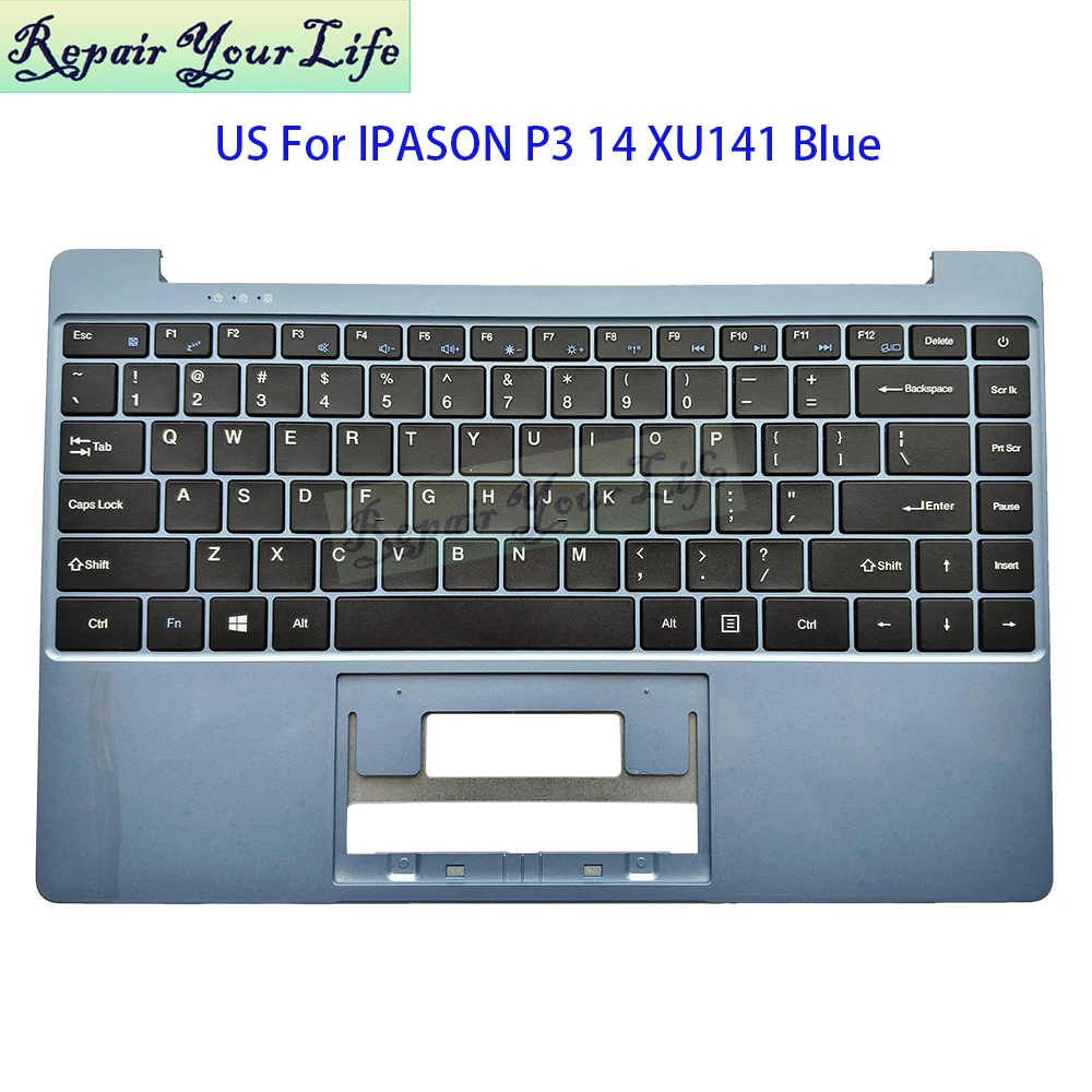 Funda superior para teclado Inglés de EE. UU., reposamanos para IPASON Storm Dragon P3 de 14 pulgadas XU141, funda superior para portátil, Teclado, reemplazo de carcasa C - imagen 2