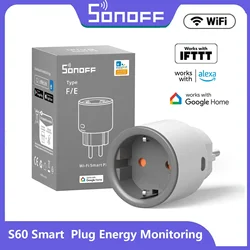 SONOFF S60 EU – Enchufe inteligente WiFi con temporizador